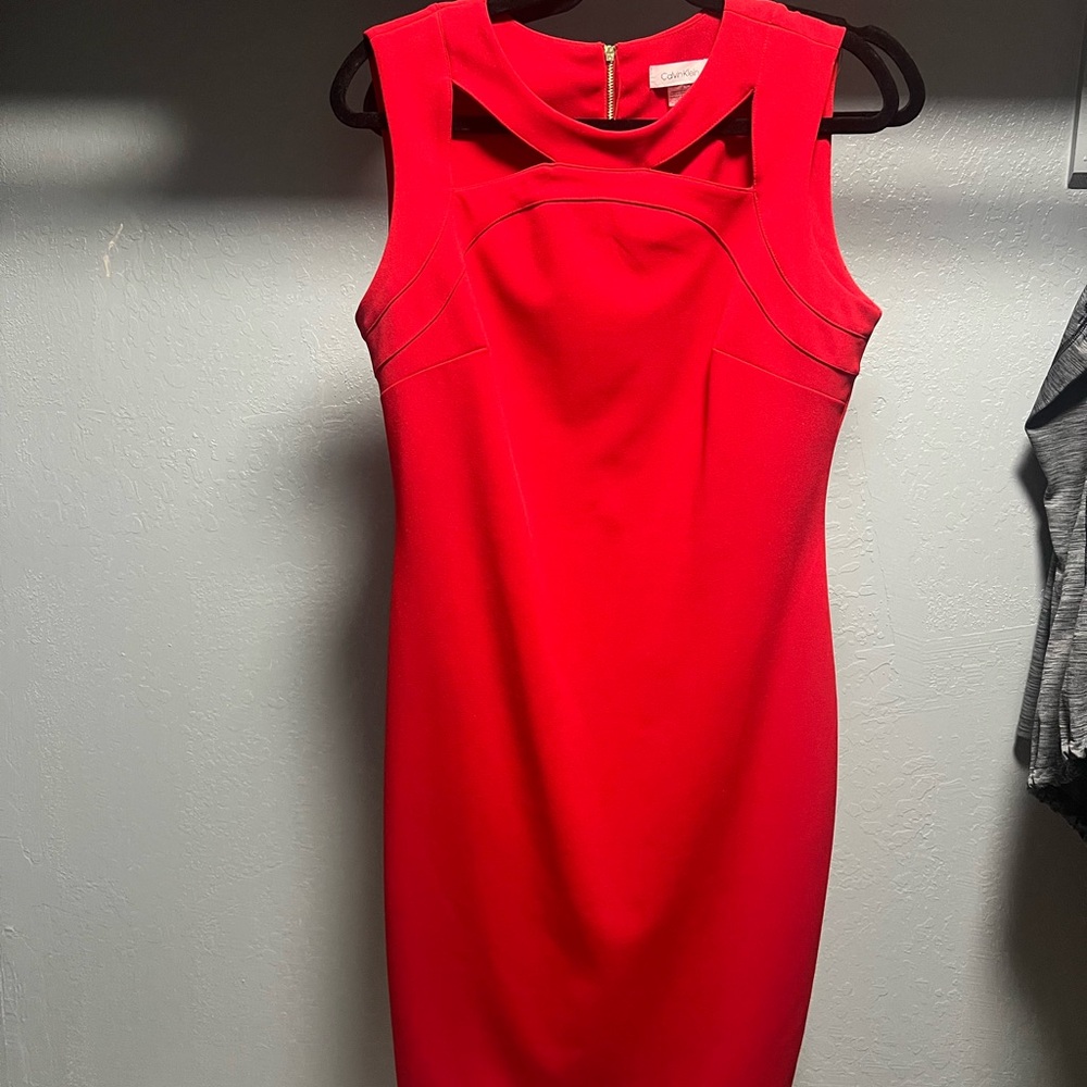 Calvin Klein Vibrant Red Mini Dress